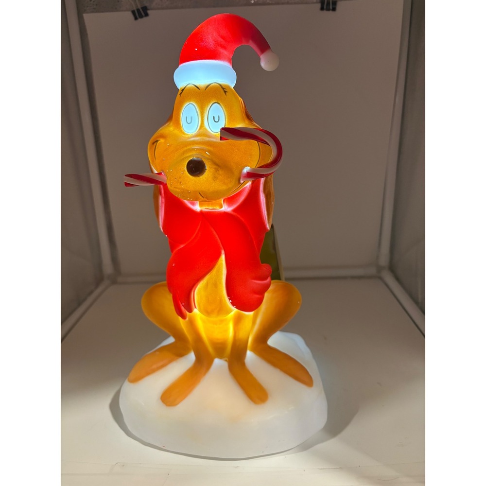 Gemmy Dr. Seuss "The Grinch" Max with Candy Cane 12-inch Tabletop LED Blow Mold